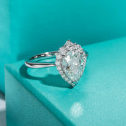 2.6 Ct Pear Cut Diamond Engagement Ring-Evani Naomi Jewelry