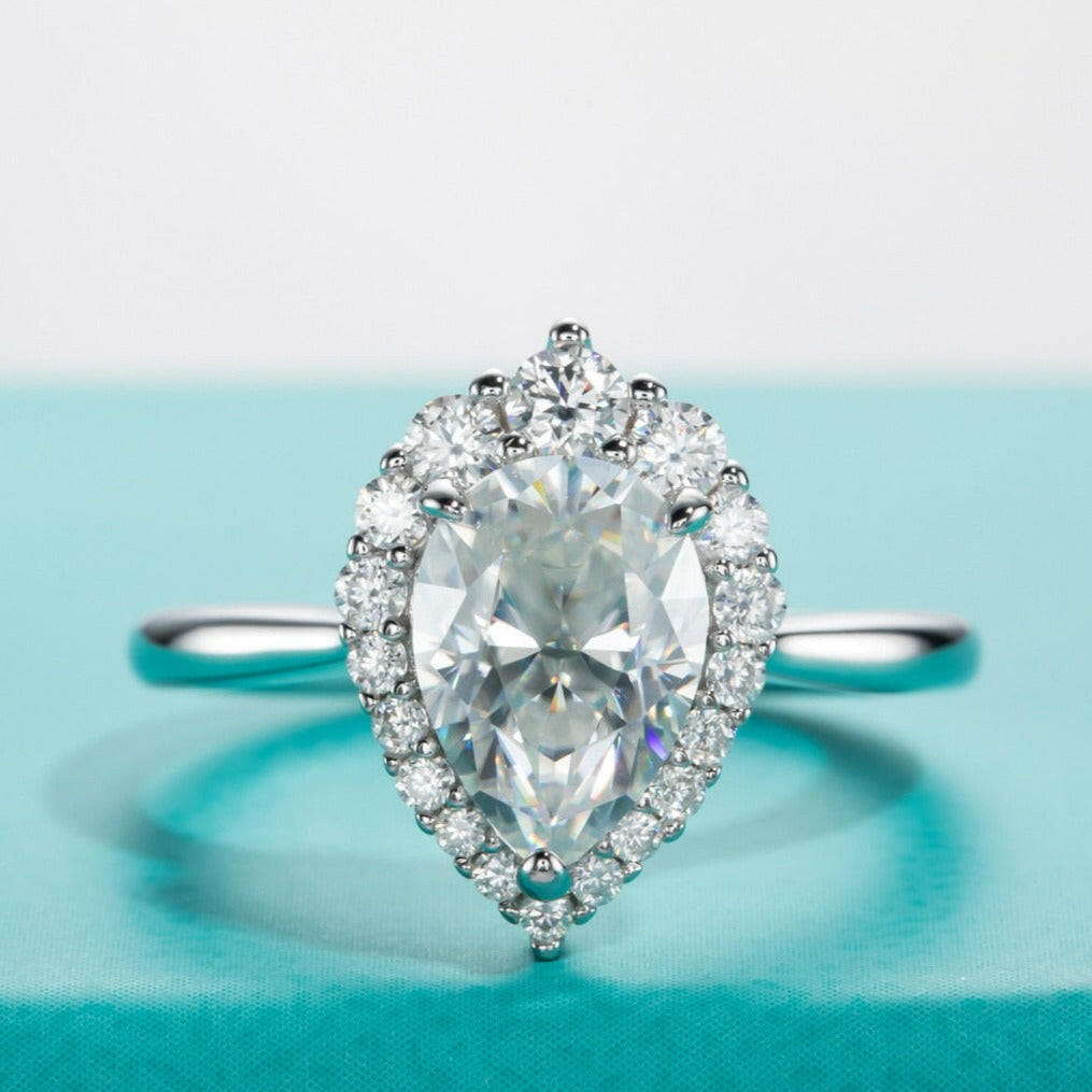 2.6 Ct Pear Cut Diamond Engagement Ring-Evani Jewelry