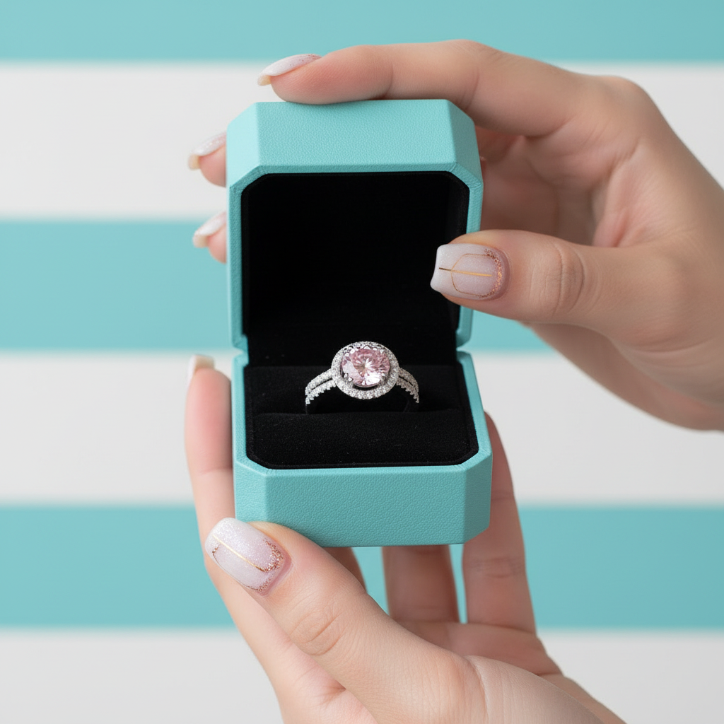 2.60 ct Round-cut Tourmaline Birthstone Halo Bridal Set