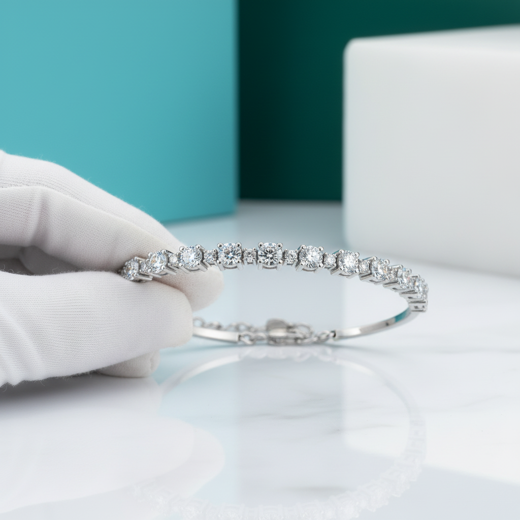 2.7 ct Round Diamonds Chain Bracelet