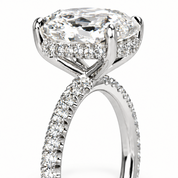 2.90 Ct Old Mine Cut Diamond Option 14K White Gold Engagement Ring