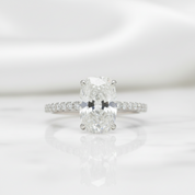 2.90 Ct Old Mine Cut Diamond Option 14K White Gold Engagement Ring