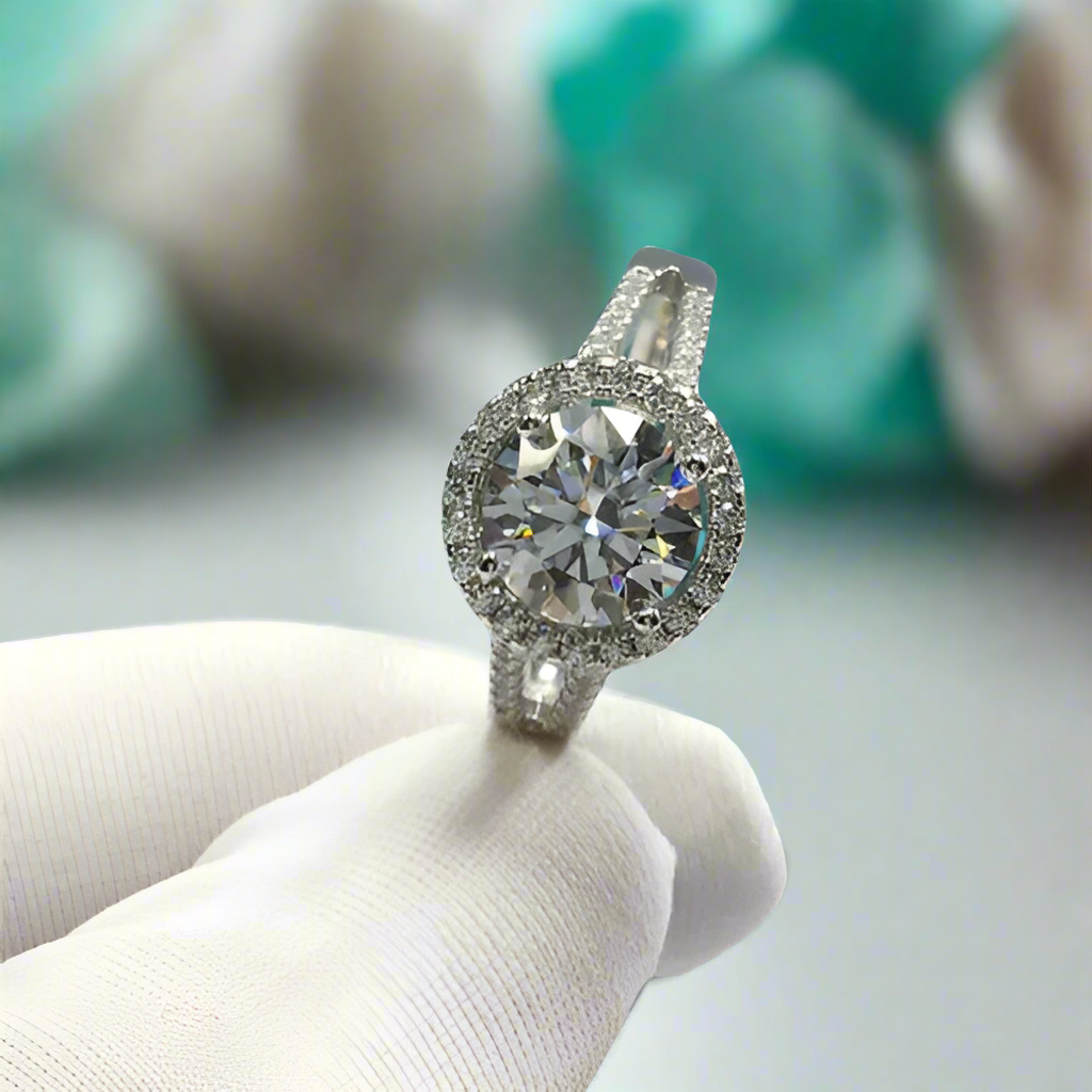 2ct Diamond Split Shank Engagement Ring-Evani Jewelry