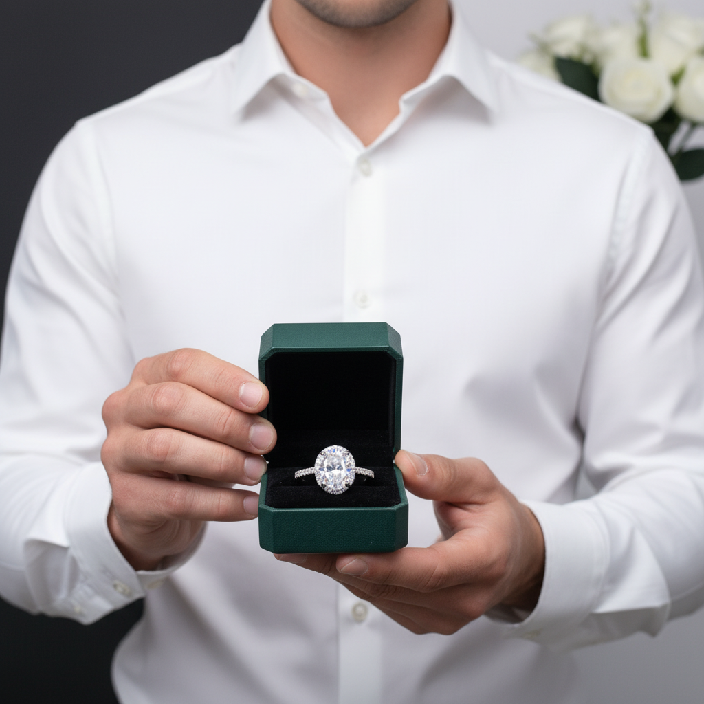 2ct Oval Cut Diamond OptionWedding Ring - Evani Naomi Jewelry