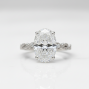 2ct Oval Cut Twisted Diamond Option Engagement Ring - Evani Naomi Jewelry