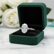 2ct Oval Cut Twisted Diamond Option Engagement Ring - Evani Naomi Jewelry
