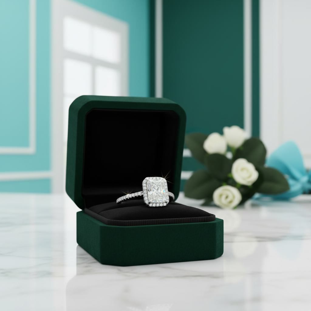 2ct Radiant Cut Diamond OptionEngagement Ring - Evani Naomi Jewelry