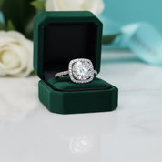 2ct Round Cut Diamond OptionHalo Engagement Ring - Evani Naomi Jewelry