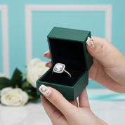 2ct Round Cut Diamond OptionHalo Engagement Ring - Evani Naomi Jewelry