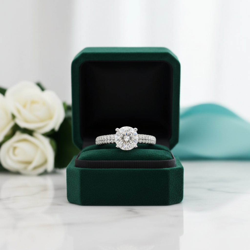 2ct Round Cut Diamond OptionRing - Evani Naomi Jewelry