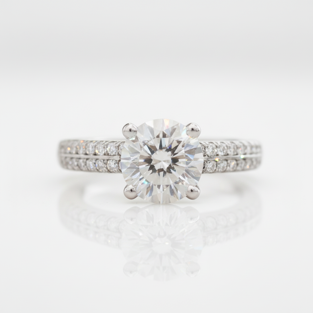 2ct Round Cut Diamond OptionRing - Evani Naomi Jewelry