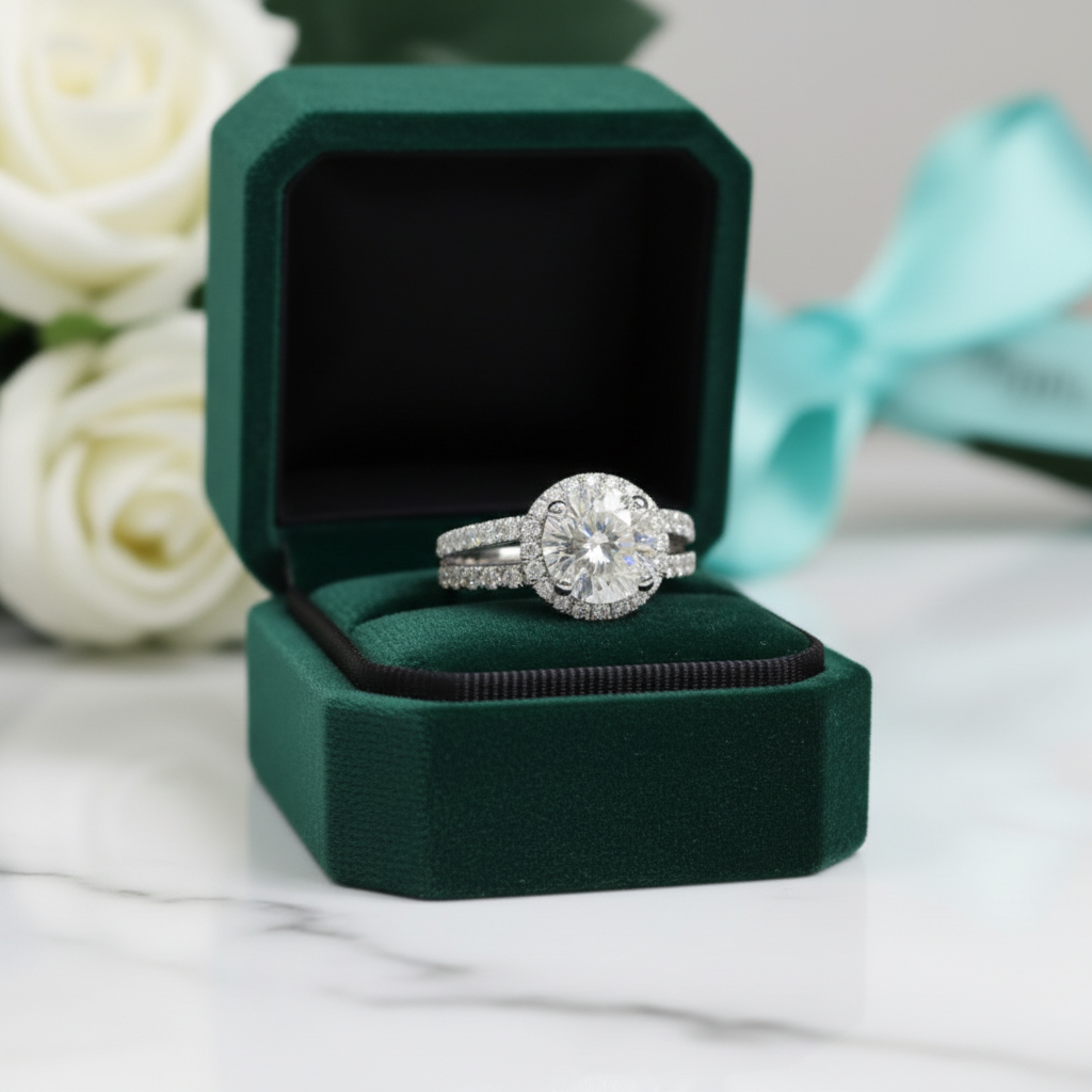 2ct Round Cut Split Shank Diamond OptionEngagement Ring - Evani Naomi Jewelry