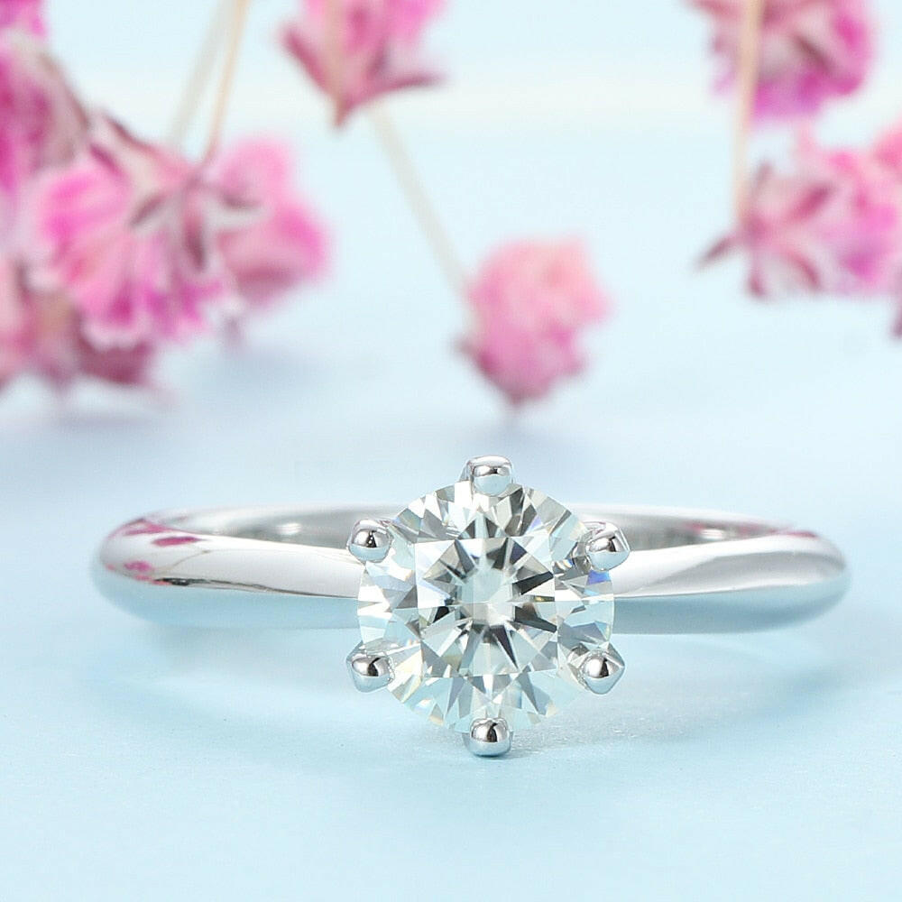 3.0 Ct Classic Round Cut Diamond Engagement Ring-Evani Naomi Jewelry
