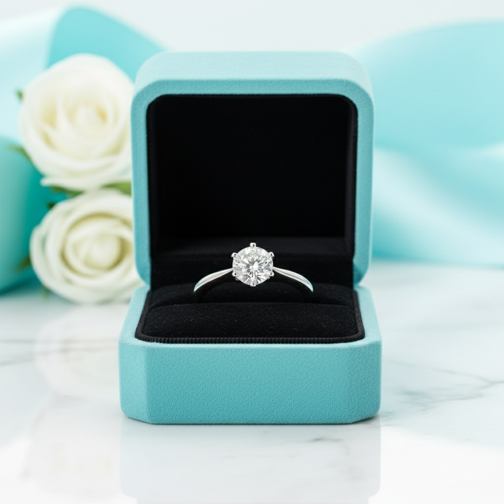 3.0 Ct Classic Round Cut Diamond Engagement Ring-Evani Jewelry