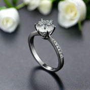 3.0 Ct Classic Style Round Cut Diamond Engagement Ring-Evani Naomi Jewelry