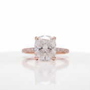 3.0 Ct Cushion Cut 14k Gold Engagement Ring