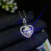 3.0 Ct Diamond Heart Shape Pendant Necklace-Evani Naomi Jewelry