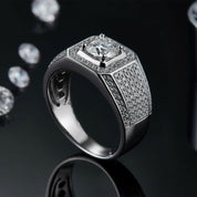 3.0 Ct Diamond Men's Ring in Pave Setting-Evani Naomi Jewelry
