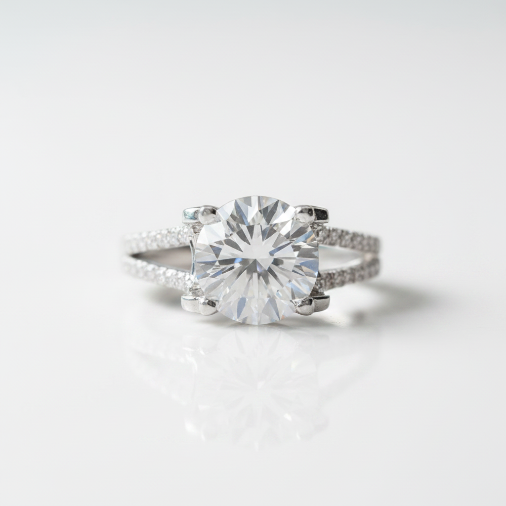 3.0 Ct Diamond Option Split Shank Engagement Ring