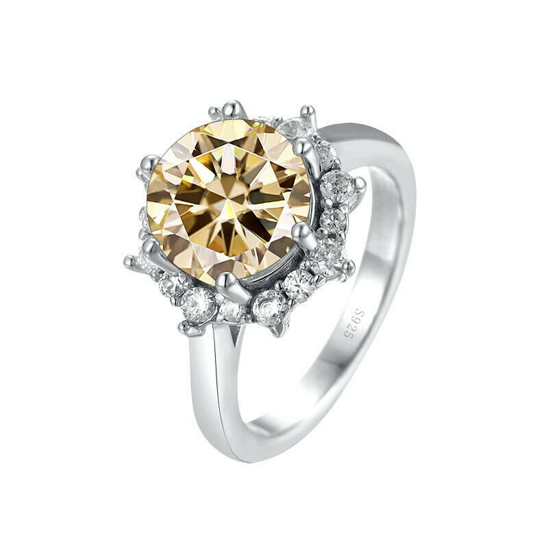 3.0 Ct Flower Shaped Diamond Engagement Ring-Evani Naomi Jewelry