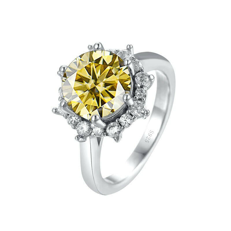 3.0 Ct Flower Shaped Diamond Engagement Ring-Evani Naomi Jewelry