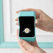 3.0 Ct Flower Shaped Topaz and Citrine Engagement Ring