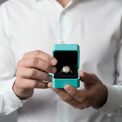 3.0 Ct Flower Shaped Topaz and Citrine Engagement Ring