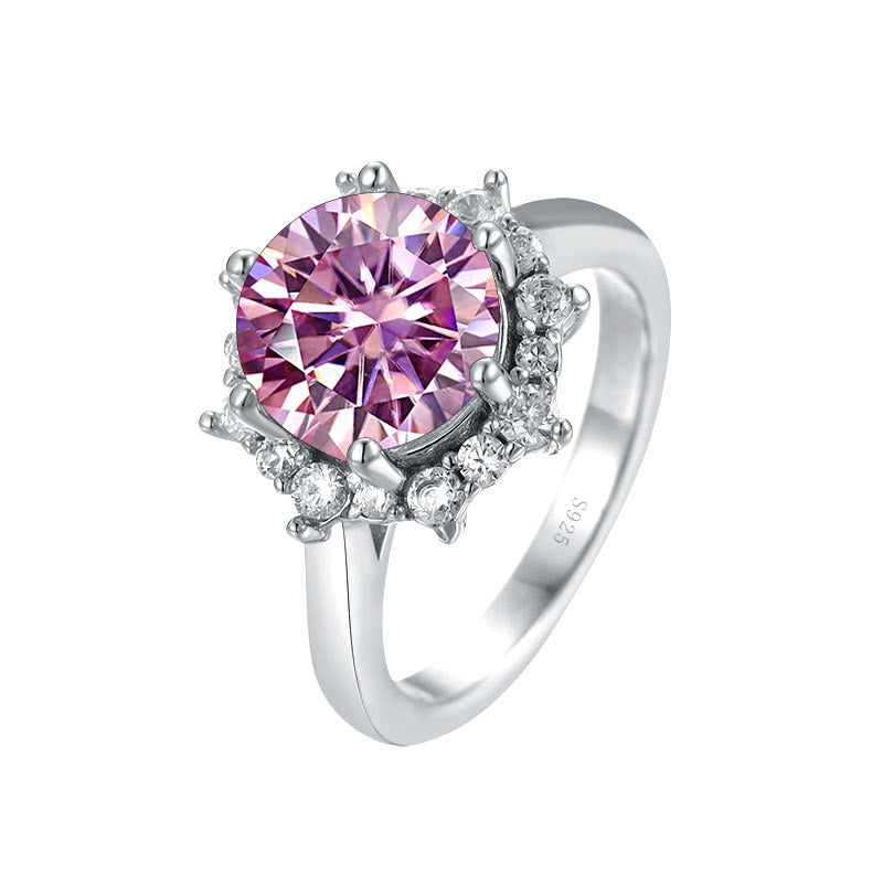 3.0 Ct Flower Shaped Tourmaline Birthstone Engagement Ring-Evani Jewelry