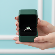 3.0 Ct Green Round Cut Diamond Option Engagement Ring - Evani Naomi Jewelry