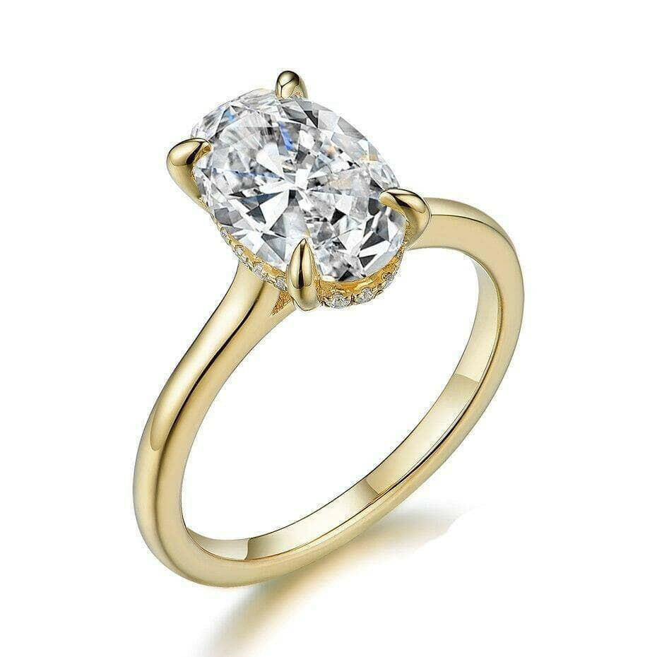 3.0 Ct Oval Cut Diamond Engagement Ring-Evani Naomi Jewelry