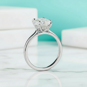 3.0 Ct Oval Cut Diamond Birthstone Engagement Ring-Evani Jewelry