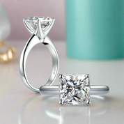 3.0 Ct Princess Cut Diamond Classic Solitaire Engagement Ring-Evani Naomi Jewelry