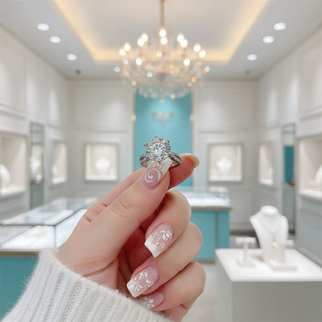 3.0 Ct Round Brilliant Cut Diamond Classic Engagement Ring-Evani Jewelry