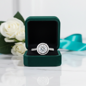 3.0 Ct Round Cut Diamond Option Bezel Engagement Ring
