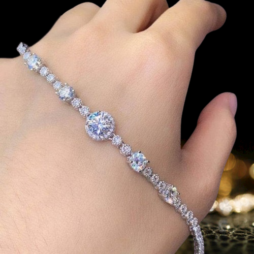 3.0 Ct Round Cut Diamond Bracelet-Evani Naomi Jewelry