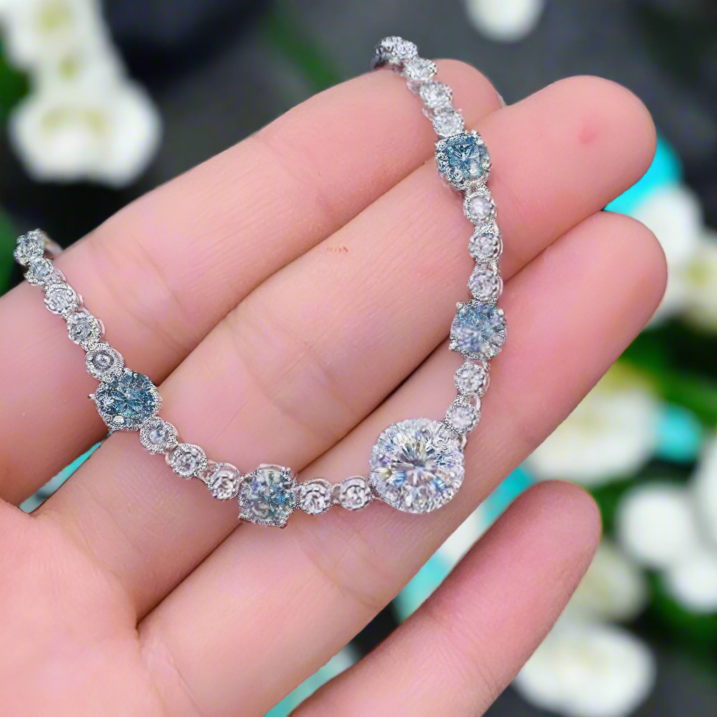 3.0 Ct Round Cut Diamond Bracelet-Evani Jewelry