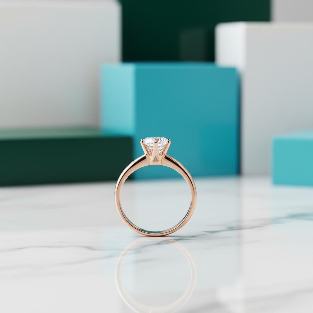 3.0 Ct Round Cut Diamond Classic Engagement Ring-Evani Jewelry
