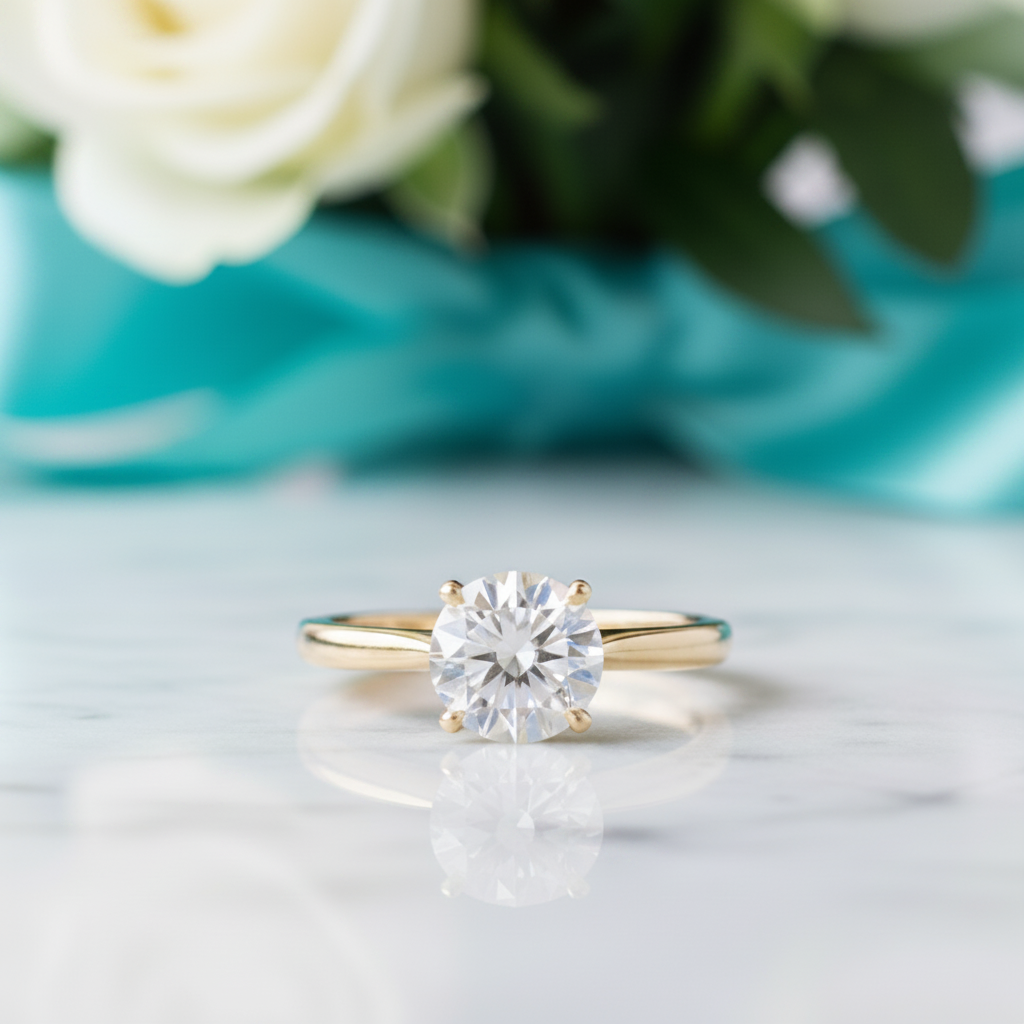 3.0 Ct Round Cut Diamond Classic Engagement Ring-Evani Jewelry