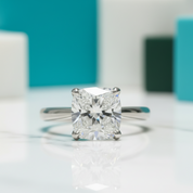3.0 Ct Round Cut Diamond Option Cow Head Engagement Ring - Evani Naomi Jewelry