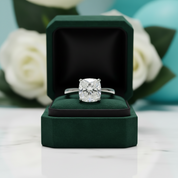 3.0 Ct Round Cut Diamond Option Cow Head Engagement Ring - Evani Naomi Jewelry