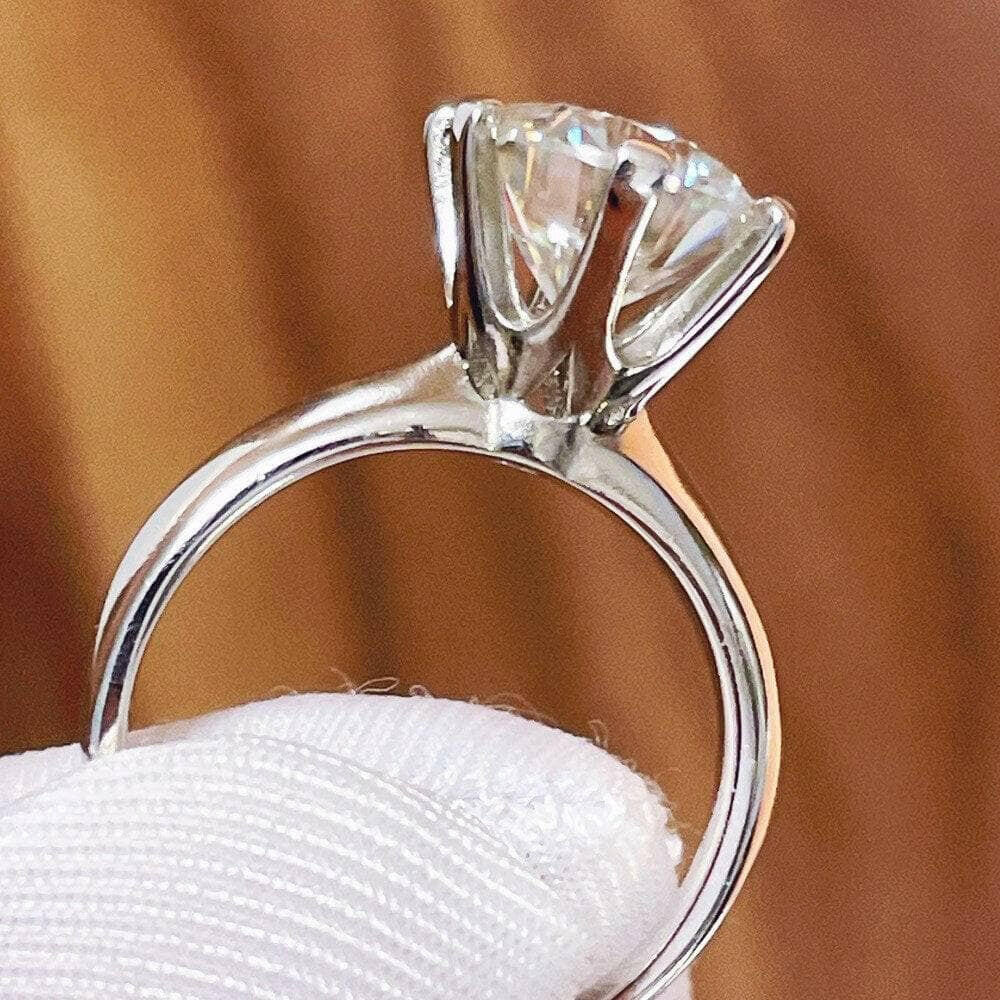 3.0 Ct Round Cut Diamond Engagement Ring-Evani Jewelry