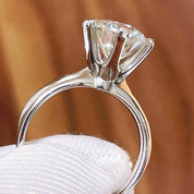 3.0 Ct Round Cut Diamond Engagement Ring-Evani Naomi Jewelry