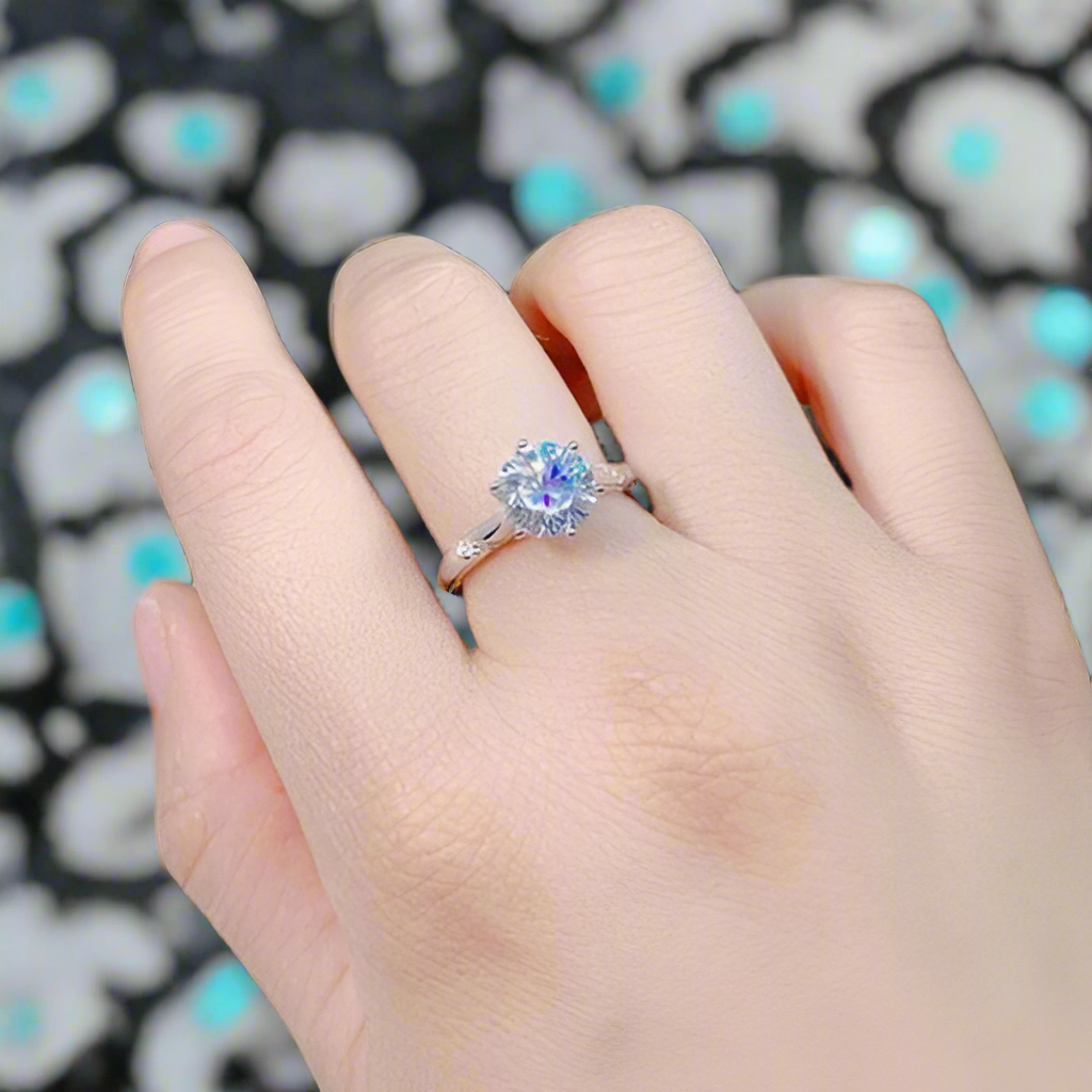 3.0 Ct Round Cut Diamond Engagement Ring-Evani Jewelry