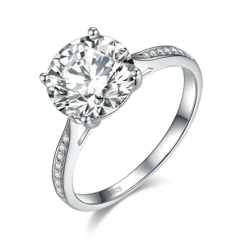 3.0 Ct Round Cut Diamond Engagement Ring-Evani Naomi Jewelry