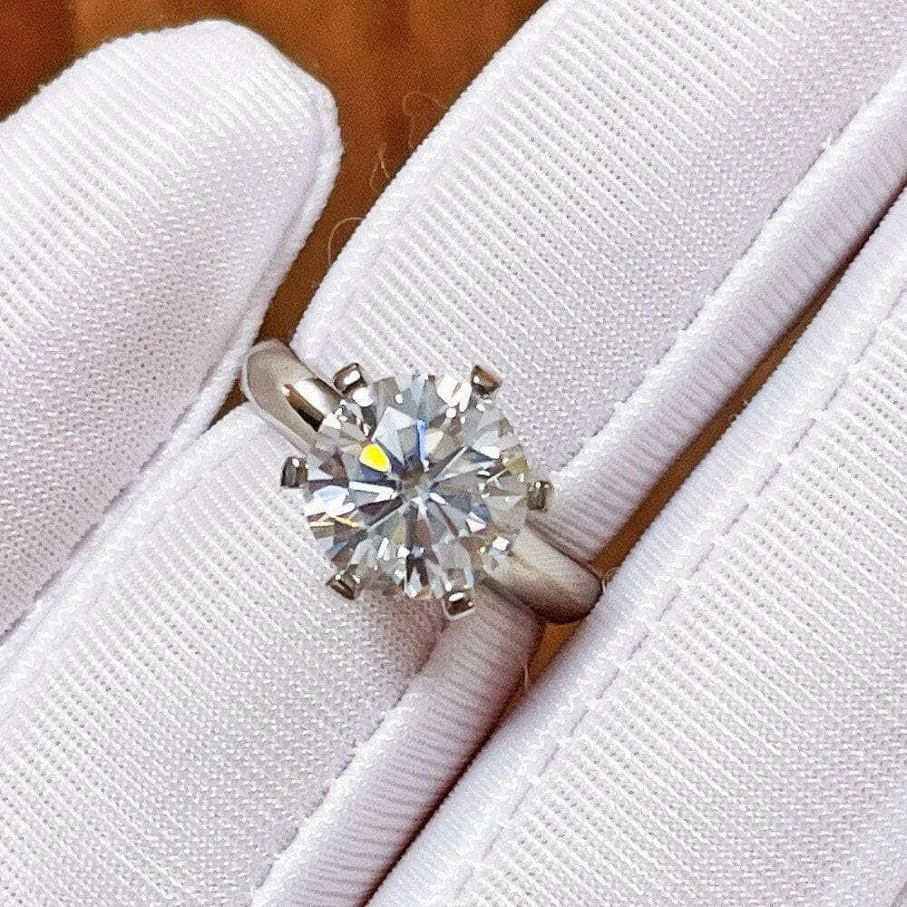 3.0 Ct Round Cut Diamond Engagement Ring-Evani Naomi Jewelry