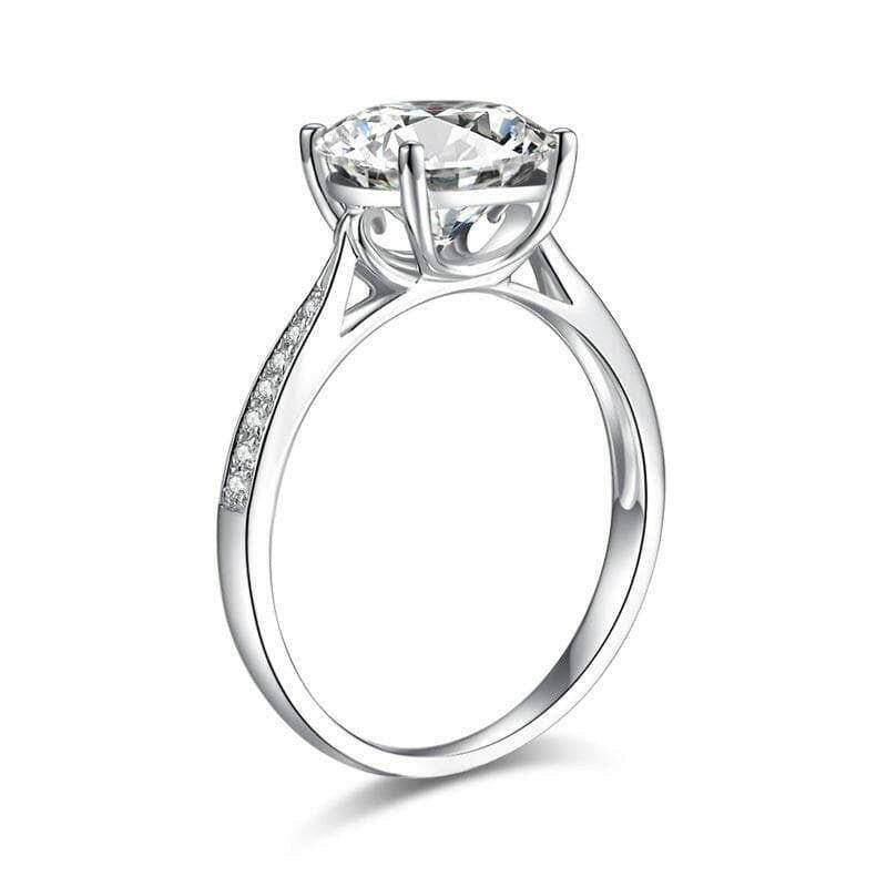 3.0 Ct Round Cut Diamond Engagement Ring-Evani Naomi Jewelry