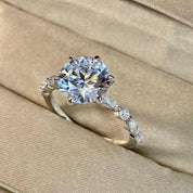 3.0 Ct Round Cut Diamond Engagement Ring-Evani Naomi Jewelry