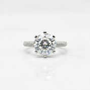 3.0 Ct Round Cut Diamond Option Engagement Ring