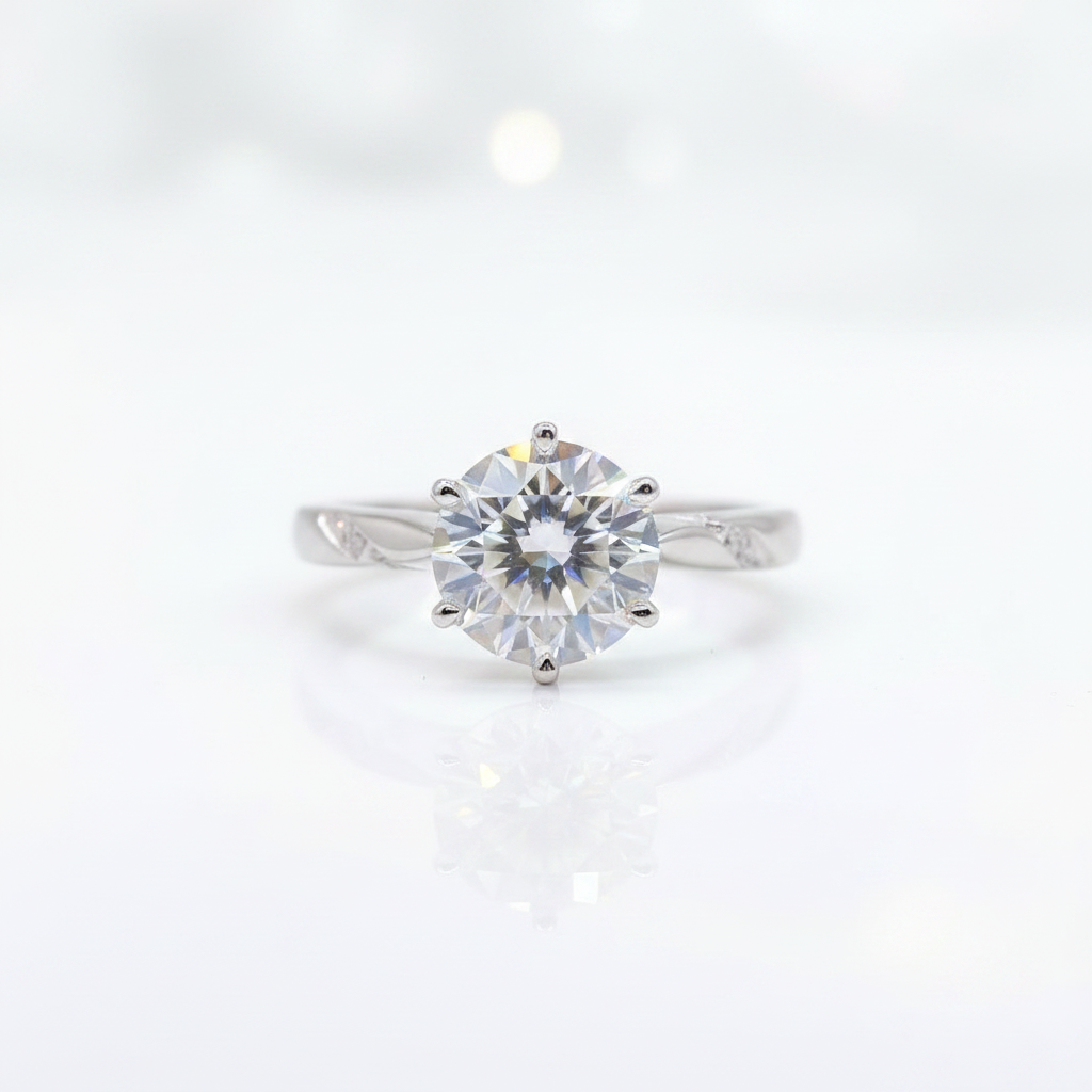 3.0 Ct Round Cut Diamond Option Engagement Ring