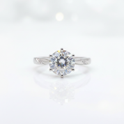3.0 Ct Round Cut Diamond Option Engagement Ring